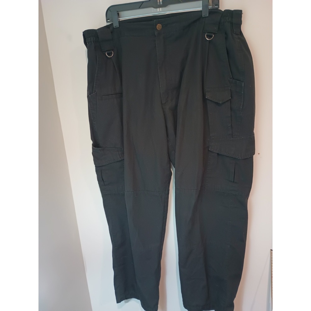 CQR Men's Tactical Cargo Pants Size 44x30 Black Ripstop Work Military Combat BDU